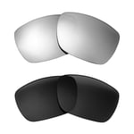 Walleva Titanium + Black Polarized Lenses For Prada Conceptual SPR510 Sunglasses