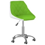 vidaXL drejelig spisebordsstol kunstlæder grøn og hvid