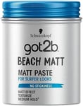 Got2b Beach Matt, Medium Hold, No Stickiness, Matt Texture Hair Paste, 100ml