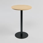 Pyöreä baaripöytä, musta jalka, kansi useissa väreissä Koivu Ø90 cm