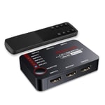 TESmart 5x1 HDMI Switch 5 In 1 Out 4K@60Hz, HDMI Switcher CEC & Automatic Switching with IR Remote Control, 5 Ports HDMI Selector Compatible with HDTV DVD Xbox PS4/PS5 Apple Roku TV