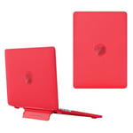 Macbook Pro 14 M1/M2/M3 (2021-2023) Plast Skal med Stativfunktion - Frostat Röd
