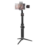XIAODUAN-professional - AFI V5 Smooth 3-Axis Handheld Aluminum Brushless Gimbal Stabilizer with Tripod Mount & Fill Light for Smartphones within 6 inch, Support Face Tracking(Black) (Color : Black)