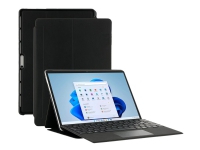Mobilis RE.LIFE - Vikbart fodral för surfplatta - with flap - leather-effect material - svart - eco design - 13 - för Microsoft Surface Pro 8, Pro 8 for Business