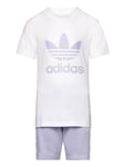 Short Tee Set Sets Sets With Short-sleeved T-shirt Purple Adidas Originals