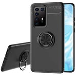 Huawei P40 Pro Praktisk Stöttåligt Skal med Ringhållare V3 Svart