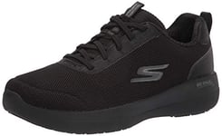 Skechers Women's GO Walk Stability Magnificent Glow Sneaker, Black Textile/Trim, 3 UK