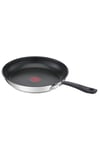 Tefal Jamie Oliver Quick & Easy E3030644 Stainless Steel 28cm Induction Frying Pan, Silver