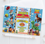 10 Personalised Toy Story Birthday Party Invites Invitation Woody Buzz Lightyear