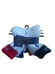 Polo Ralph Lauren Boys 6 PK Socks Size UK shoe 10-13 NWT white logo sports 4-7