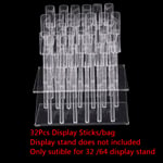 32pcs Tips Sticks Nail Art Clear Display Stand Polish Onesize