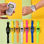 Multi-purpose Child Electronic Wrist Watch Calculator School Ki Yellow