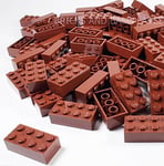 LEGO® BRICKS: 100 x REDDISH BROWN 2x4 Pin Part Number 3001 Dimensions (LxWxH): 1.6cm x 3.2cm x 1.1cm FREE UK TRACKED POSTAGE Taken from sets Supplied in Bricks and Baseplates® Sealed Packaging