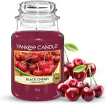 Yankee Candle Scented Candle | Black Cherry Large Jar Candle | Long Burning Can