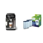 Machine à expresso entièrement automatique Philips série 3300-6 boissons et filtre à calcaire et à eau Philips AquaClean pour machine à expresso, sans détartrage jusqu'à 5 000 tasses, pack double