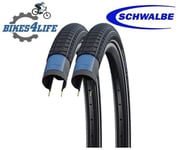 2 Schwalbe Big Ben 27.5 x 2.0 Cycle Tyres, All Black