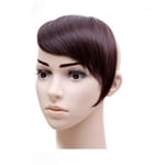 Women 100% Human Hair Side Fringe Bangs Clip In Front Hairpiece G