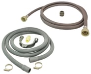 for BLOMBERG Dishwasher Washer Fill Water & Waste Drain Hose Extension Kit 2.5m 