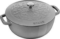 STAUB 26cm Cast Iron Lily French Oven Graphite Grey