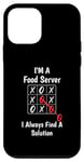 Coque pour iPhone 12 mini Je suis un serveur de nourriture Je trouve une solution