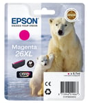 Epson 26XL T2633 Magenta Polar Bear Ink Cartridge, T263340 XP-625 XP-810 XP-800