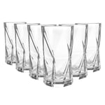 Bormioli Rocco 6x Cassiopea Highball Glasses Sci Fi Water Tumblers 480ml Clear