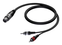 Procab-Kabel Procab Cab704/3 Xlr Hona Till 2 X Rca/Cinch Hane 3 M