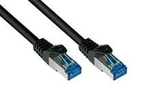Good Connections® SmartFLEX Cat.6A Patch Cable - 15 cm / 0.15 m - Highly Flexible Short 10-GIGABIT Premium Ethernet Cable Copper Conductor/CU - Latch Protection - S/FTP PiMF - Halogen-Free (LSZH) -