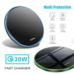 30W  Fast Wireless Charger Mat Dock For Apple Airpods iPhone 15 Pro Max 14/13/12