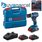 Bosch 18v GSB 18V-45 Brushless Combi Hammer Drill 3 x 4.0ah ProCORE Batteries