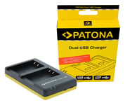 Patona Dual Quick-Lader for Canon LP-E17 EOS 750D 760D Kiss X8i inklusiv USB-C cable 150601939 (Kan sendes i brev)