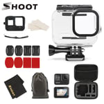 SHOOT pour GoPro Hero 8 noir Action Camera 60M boîtier étanche ensemble d'accessoires housse de protection boîtiers monture pour caméra GoPro 8