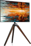 FITUEYES DESIGN Easel Tripod TV Stand Art for 37 43 50 55 65 Inch with Concealed