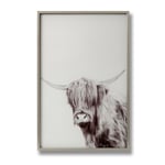 Hill Interiors Highland Cow Image På Glas Med Silverram