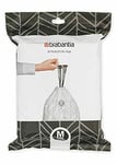 Brabantia 138829 PerfectFit Bin Liners (Size M/60 Litre) Thick Plastic Trash Bag