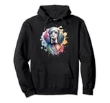 English Setter Dog Watercolor Artwork Pullover Hoodie