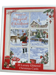 Christmas Cards Box 20 Santa's Visit Traditional Cards - 2 Designs