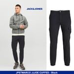 Jack & Jones Cargo Trousers Slim Fit, Normal Rise Pant for Men Black