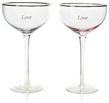 Juliana Amore Set of 2 Love Coupe Champagne Glasses
