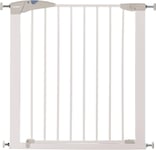 White Safety Gate For Baby Stairs Doorway 76-82cm Wide Pressure Fit Easy Instal