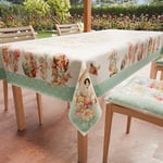 PETTI Artigiani Italiani - Nappe de Paques, Nappes Rectangulaire Anti Taches pour Pâques, Nappe de Table Rectangulaire 6 Places, 180x140 cm, Dolly, 100% Made in Italy