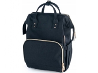 Canpol Black backpack for mum with the function of attaching to the pram