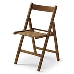 Dmora Chaise pliante en bois de hêtre couleur noyer, 42,5 x 47,5 x 79 cm, UNICA