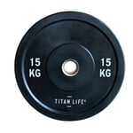 Gummiklädd viktskiva Titan Life Pro Bumper Plate Rubber - 15 kg