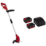 Einhell Power X-Change 18/24 Cordless Strimmer - 18V Lightweight Battery Grass Trimmer 20 x Blades & Power X-Change 18V, 3.0Ah Lithium-Ion Battery Starter Kit With Spare Battery
