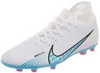 NIKE Men's Mercurial Superfly 9 Club Fg/Mg Sneaker, White Baltic Blue Pink Blast, 9.5 UK