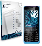 Bruni 2x Protective Film for Nokia 301 Screen Protector Screen Protection