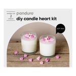 Diy-kit candle heart – gjut 2 vackra ljus av sojavax med små hjärtan