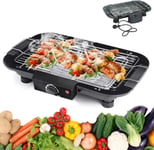 2000W Electric Barbecue Grill Hot Plate Smokeless Indoor BBQ Griddle Table top