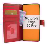 New Standcase Wallet Motorola Edge 30 Pro (Röd)